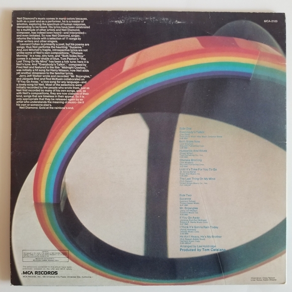 Neil Diamond Rainbow Vinyl Record ⏺3/$40+Free Shipping!🚚 - Picture 3 of 8